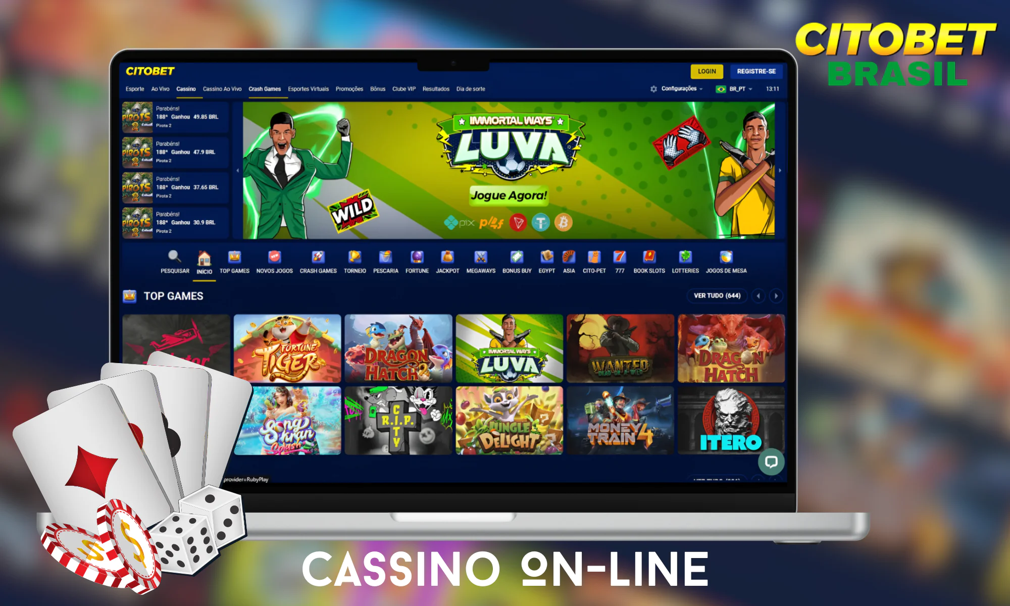 Instruções sobre como começar a jogar no cassino on-line Citobet