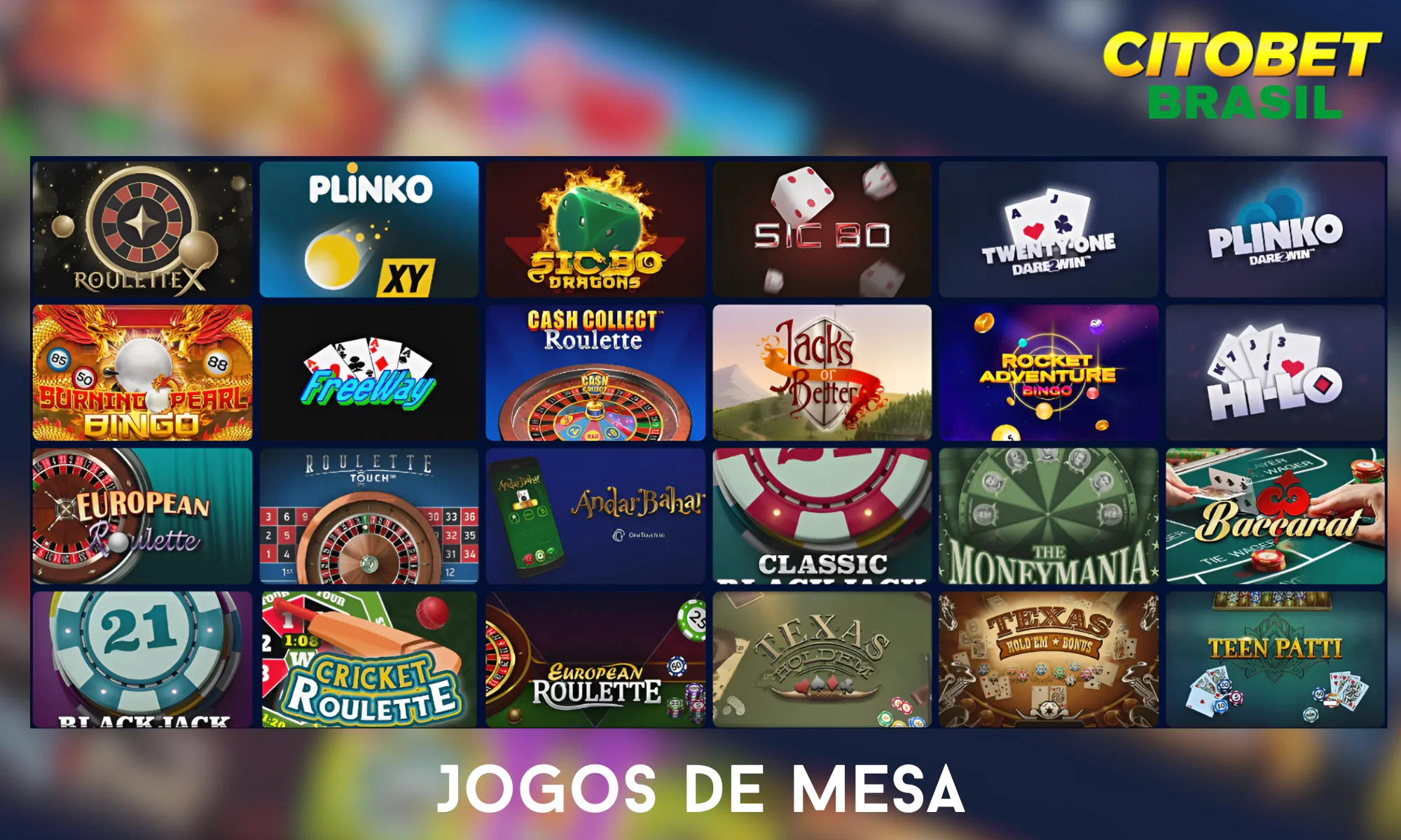 Categoria de jogos de mesa no cassino Citobet para fãs de jogos de cartas